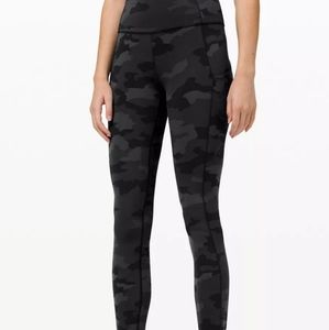 Lulu Lemon Fast and Free long camo leggings
